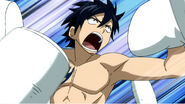 Gray gets ready to have a pillow fight