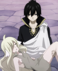 Zeref carries lifeless Mavis