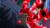 Acnologia blocks Cobra's attack