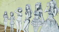 Mirajane, Erza, Cana, Juvia, Levy, and Bisca turned to stone