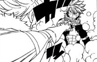 Natsu detiene el ataque de Sting