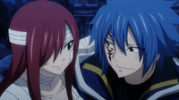 Jellal and Erza happy that they survived