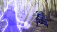 Blind Jellal tries to battle to Rustyrose