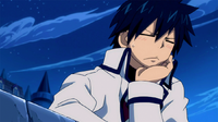 Gray blush when Erza mention Juvia