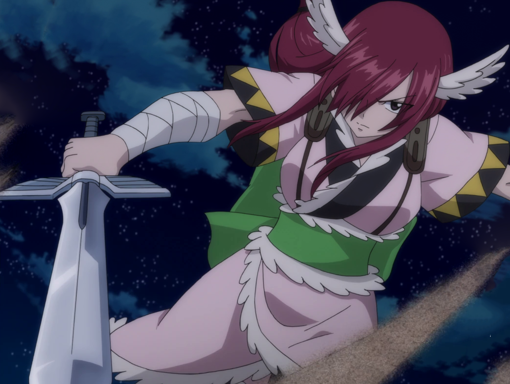 2085x1570 - This armor equips erza with the wind god sword