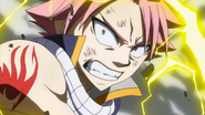 Natsu enveloped in lightning