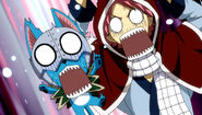 Happy and Natsu after seeing Lucy Ashley