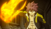 Natsu stops Franmalth's attacks