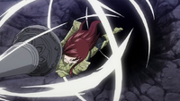 Erza penetrates through Cube