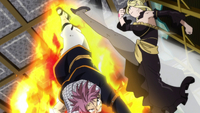 Lucy and Natsu strike Jacob