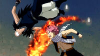 Natsu punch Gajeel