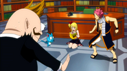 Natsu's reaction when Lucy says she'll read the book