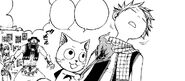 Nab watching Happy feeding Natsu