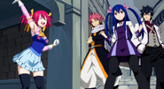 Natsu sees Wendy off to fight Sherria