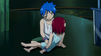 Jellal saves Erza