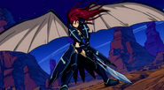 Erza in her BWA ready to attack a Lizardman