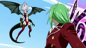 Freed and Mirajane in the sky