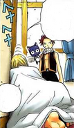 Natsu and Happy see a sick Lucy