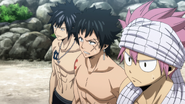 Natsu and the others pose as tourists