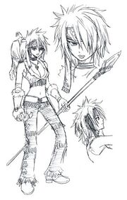 Primer boceto de Erza