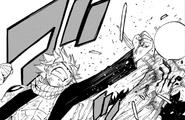 Natsu punches the God Seed Aldoron