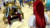 Erza confronts Laxus