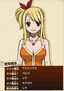 Lucy's render in Fairy Tail Gekitotsu! Kardia Daiseidou