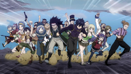 Gajeel and other Fairy Tail members invade Cube