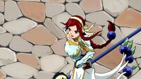 Erza leaving the Kardia Cathedral