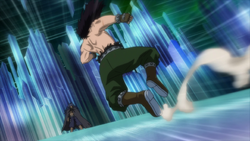 Gajeel enfrentando a Acnologia