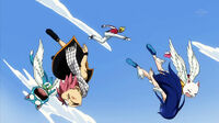 Racer hits down Cats, Natsu and Wendy