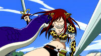 Snake bites Erza