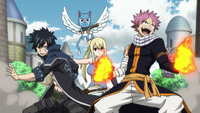 Team Natsu defends the city