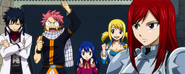 Gray cheers for Erza