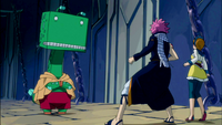 Natsu and Coco confronted by Guttman