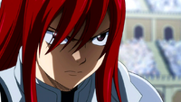 Erza threatens Sabertooth