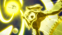 Lucy defeats Jackal with Urano Metria