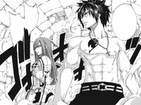 Erza and Gray's arrival