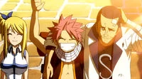Lucy e Natsu riportano Macao a casa.
