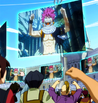 Natsu wins the match