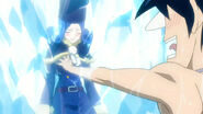 Gray grabs Juvia's breast