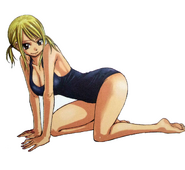 Lucy in black swimsuit from Fantasia Artbook