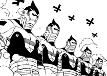 Maquinas que ele criou para batalhar com alguns membros da Fairy Tail.