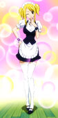 Lucy in maid's clothes