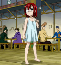Erza first arrive to Fairy Tail