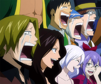 Fairy Tail celebrando su victoria