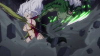 Mira and Elfman attacking Ophiuchus