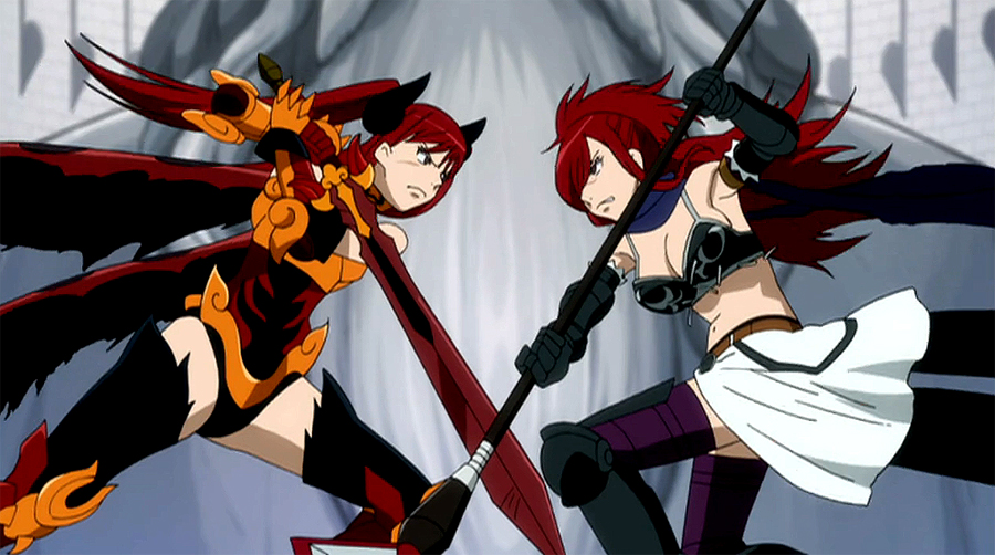 natsu and erza fighting