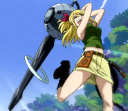 Gemini (as Lucy) uses Caelum (Sword Form) as a weapon