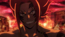 Ignia amenaza a Natsu con sus amigos